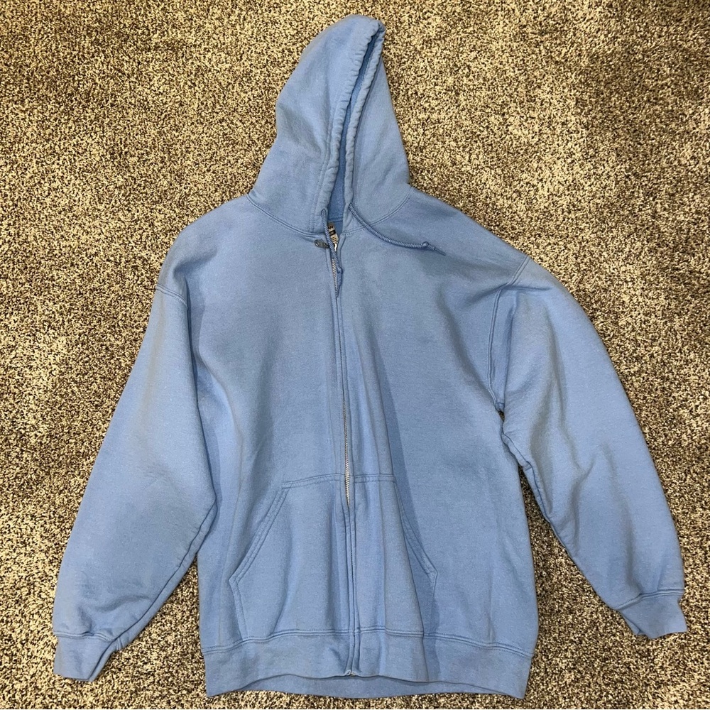 gildan carolina blue zip up jacket